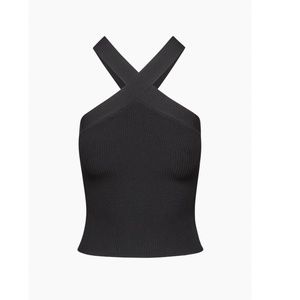 NWT Aritzia Babaton Sculpt Knit Criss Cross Tank Criss-cross halter tank XS